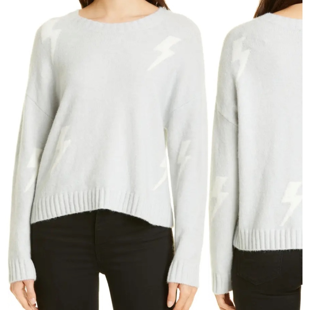 Rails Percy Grey White Lightning Sweater L
